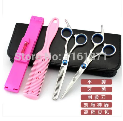 5 шт./компл. парикмахерские ножницы с плоским вырезом стрижка зубов утонченные