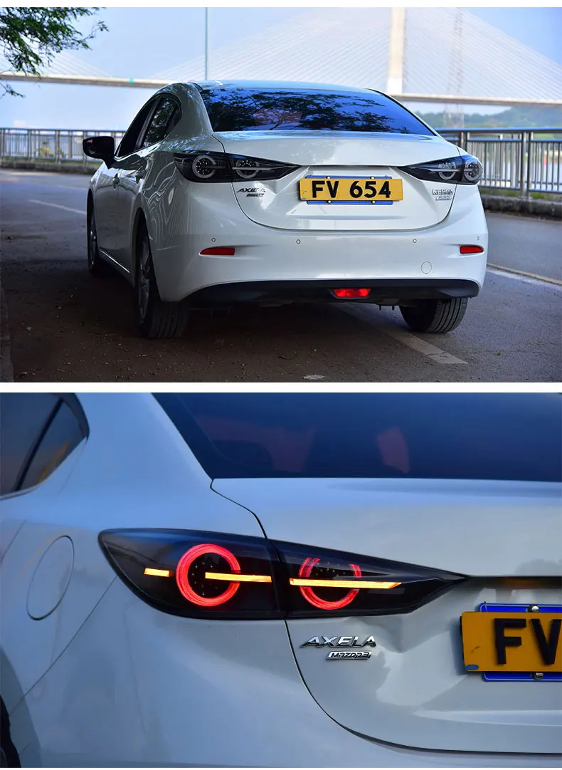AKD автомобильный Стайлинг для Mazda 3 задние фонари- Мазда 3 Axela светодиодный задний фонарь светодиодный DRL тормозной сигнал заднего хода авто аксессуары