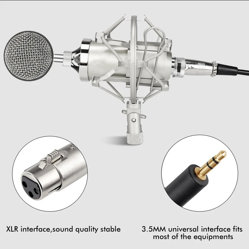 Лидер продаж! FELYBY NP800 Профессиональный записывающий конденсаторный микрофон для
