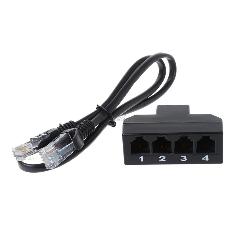 1 шт. сетевые инструменты RJ11 6P4C мама к 4 Ethernet RJ45 8P8C папа F/M адаптер конвертер кабель