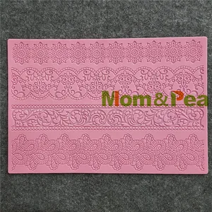 Силиконовая форма для украшения торта Mom  Pea GX214, 4 линии кружева
