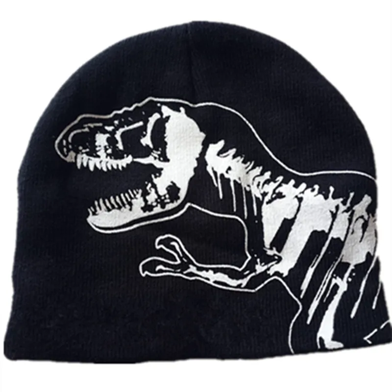 

Cartoon Animals Jurassic Dinosaur Knitting Adult Children Boy Girl Cosplay Tyrannosaurus Monster Warm Hat Halloween Cap Beanies