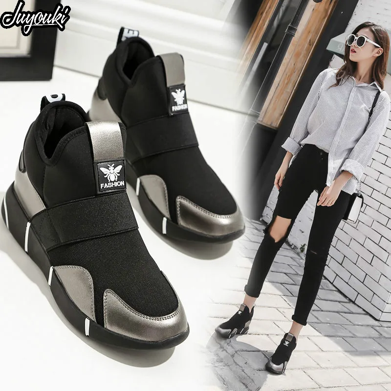 Sycatree/Роскошные зимние женские кроссовки для бега с мехом теплые хлопковые на