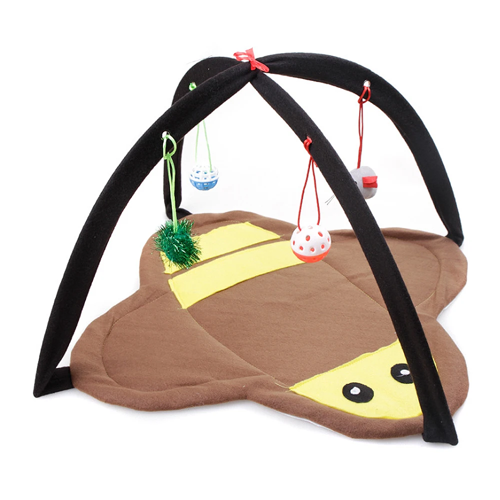 Домик для кошек с шариком, кровать для питомца, кошка, Игровая палатка, игрушки для подвижной активности, игровая кровать, игрушки для кошек, коврик для кровати, одеяло для дома, мебель для домашних животных