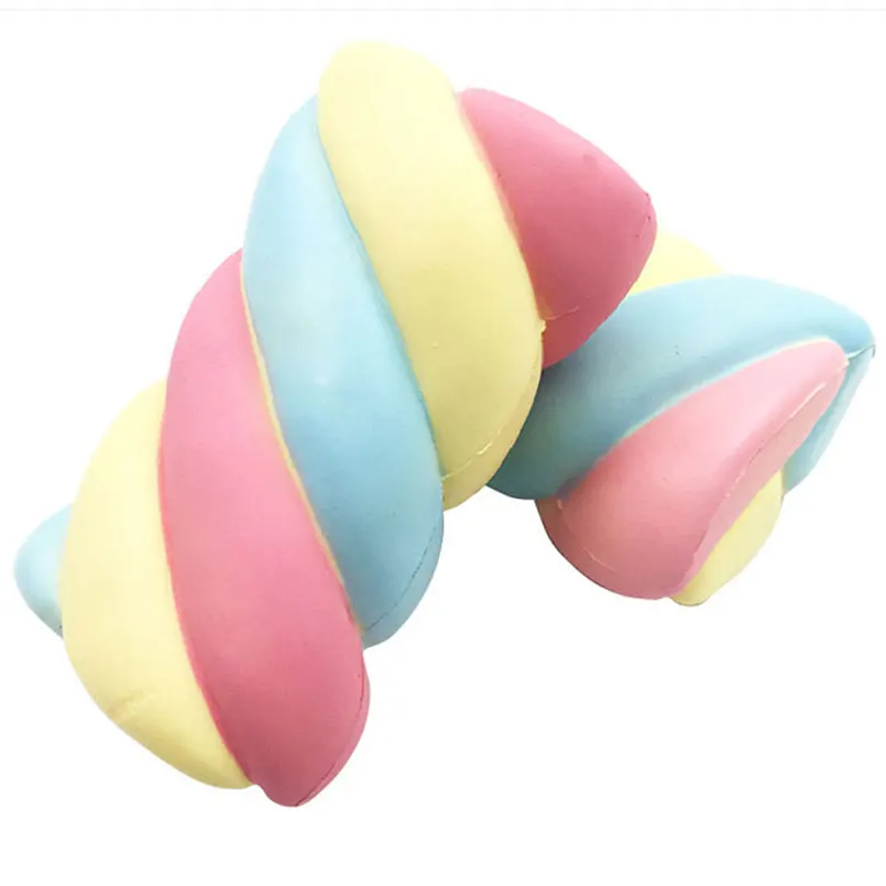 Антистресс Jumbo Squishy Радужный Зефир Сжимаемый супер медленно Восстанавливающий