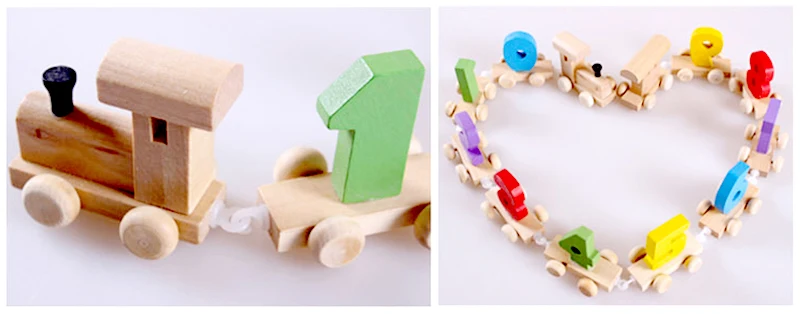 Материалы montessori Обучающие деревянные игрушки для детей раннего обучения дошкольного обучения геометрических фигур Математика игрушечный поезд