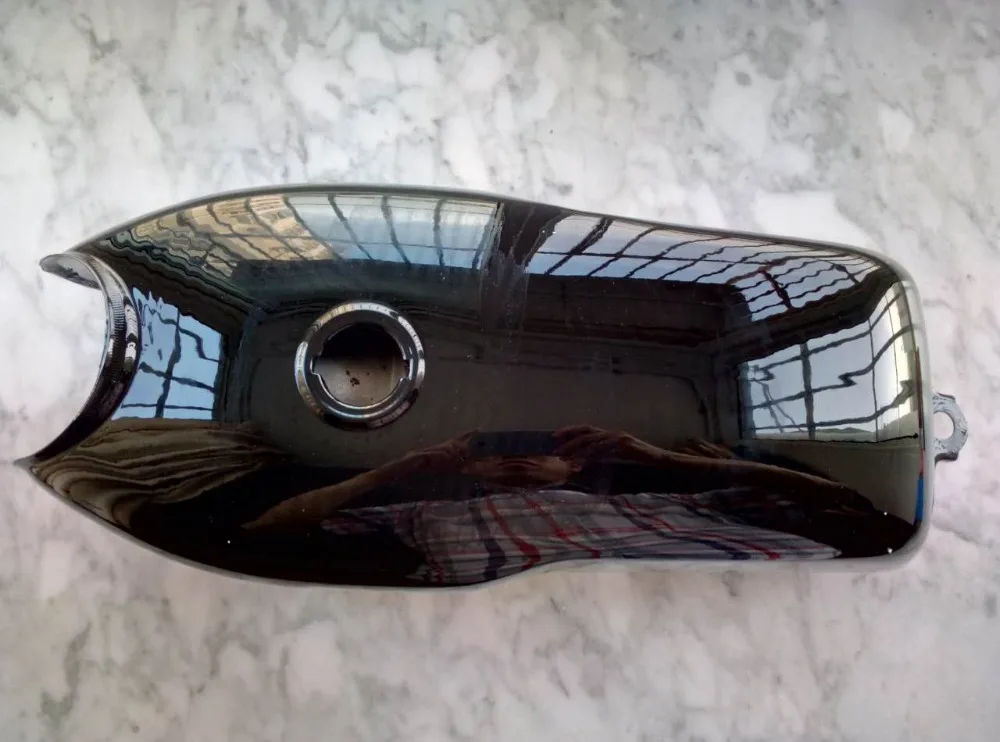 Черный винтажный Ретро Кафе Racer газ бензиновый мотоцикл топливный бак с