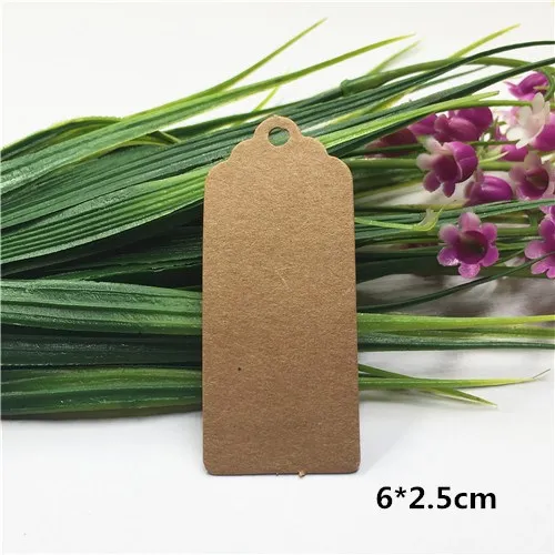 6x2.5cm 100 шт. крафт-бумага, упаковка в нескольких стилях, бирки для свадьбы/дня рождения, коробки для конфет, ценники для цветов/этикеток для косметики - Цвет: 6x2.5cm