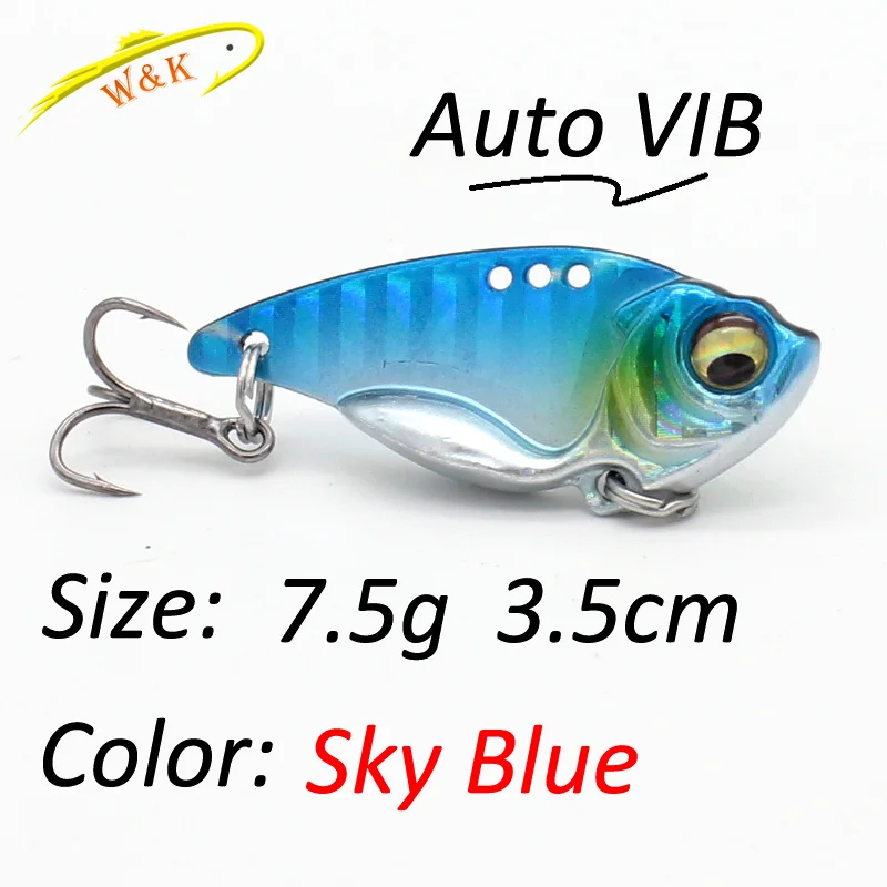 7.5g Blue Super VIB приманки, 20 г, 10 г, 7,5 г, рыболовные приманки, металлические твердые приманки, приманка, 1 шт./ПК, рывка, наживка для морской рыбы, СНУК, рыбий глаз, приманка - Цвет: 7.5g Blue