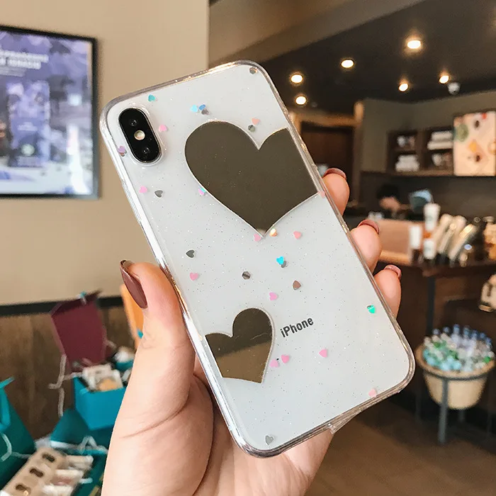 Kuutti Squishy Kawaii блестящие прозрачные зеркальные чехлы из ТПУ для iPhone 6 6s 7 8 Plus X женщин