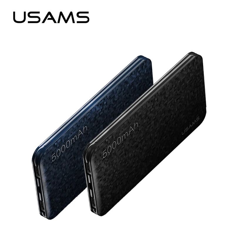 USAMS Универсальный 5000 мАч Внешний аккумулятор двойной USB внешний для зарядного