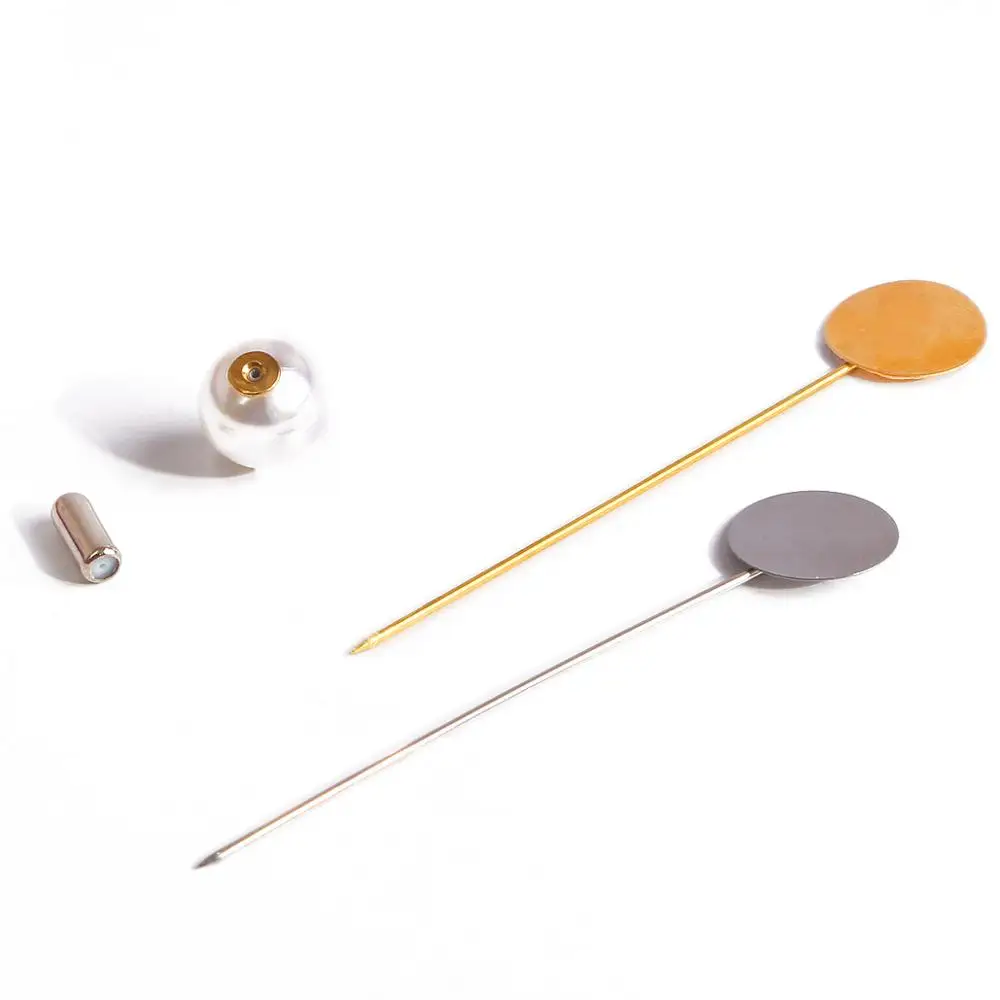 2019 New Alloy Copper Long Brooch Plated Gold/Rhodium Simulated Pearl For DIY Handmade Jewelry Brooches Accessories | Украшения и