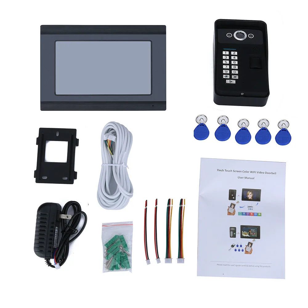 YobangSecurity WIFI беспроводной видео дверной звонок камера Интерком палец RFID код 7