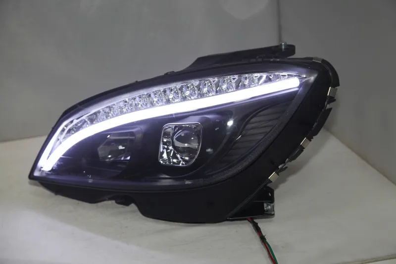 Для Mercedes-Benz W204 светодиодный налобный фонарь 2007 2008 2009 2010 2011 головной светильник передние фары с дневными ходовыми светильник