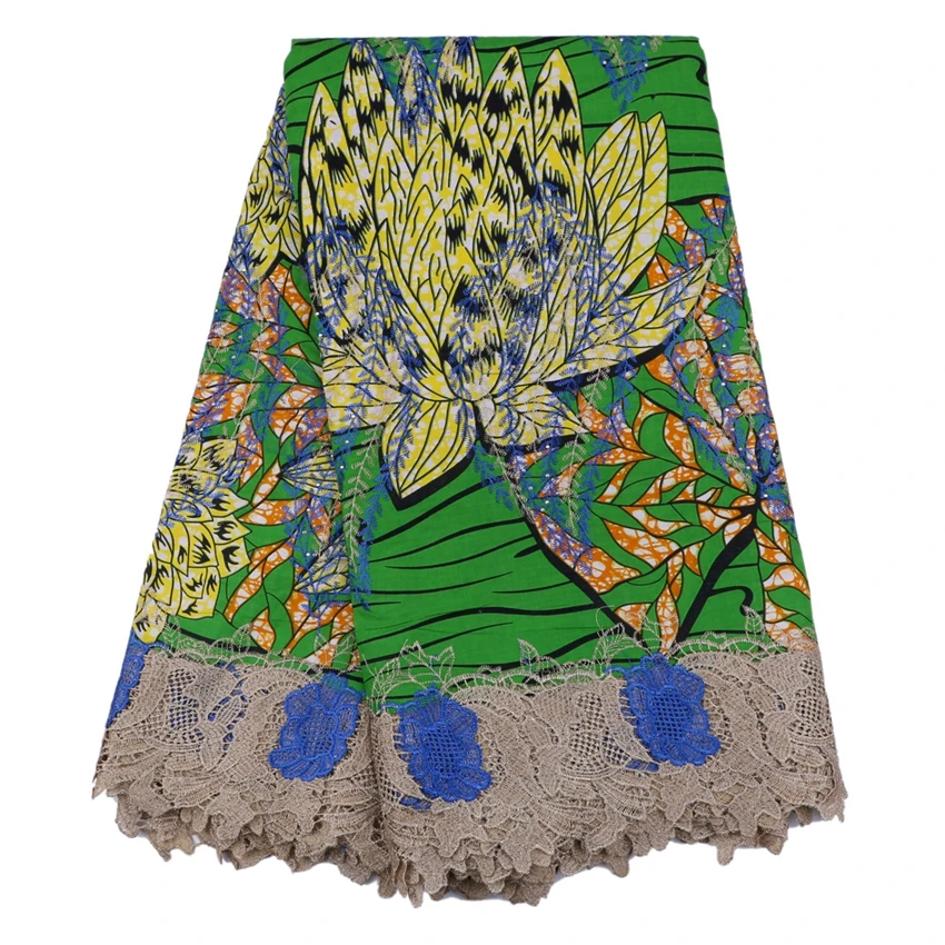 African guipure lace fabric water soluble cord stones for party clothing dress 6yards Nigeria style | Дом и сад