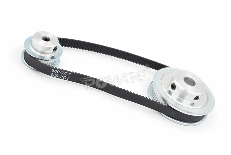 Комплект синхронного шкива POWGE 16T:80T 20T:60T 30T:60T 40T:85T 2GT 200/280mm GT2 редукция скорости