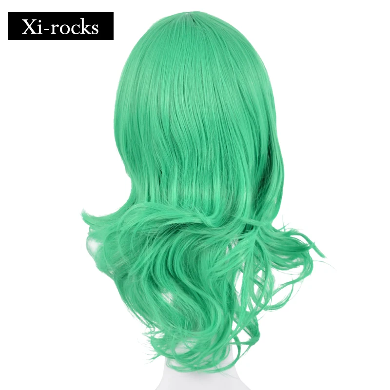 3069 Xi. rocks 18 дюймов короткие светло-зеленые парики Кудрявые с челкой для женщин косплей парик Хэллоуин вечерние синтетическое волокно