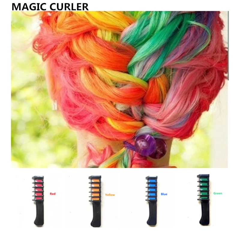 6 шт./упак. краска для волос временная и простая в стирке Мини Волосы палочки Цвет