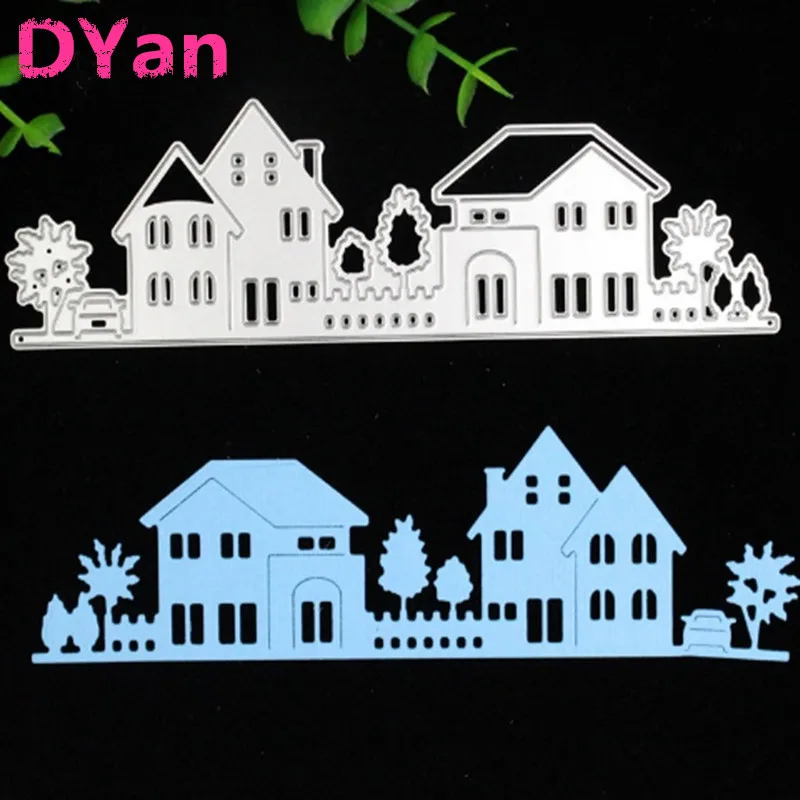 Дом формы вилла металла высечки Скрап заказ выбивая папка Костюм для размера