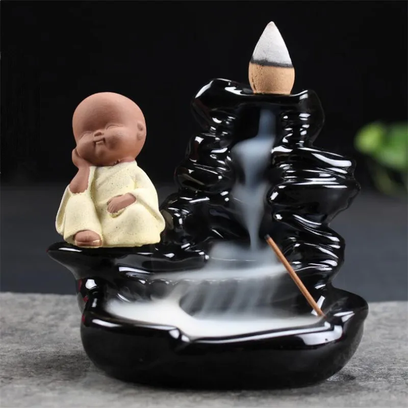 Керамическая курильница Little Monk держатель для ароматических палочек с обратным