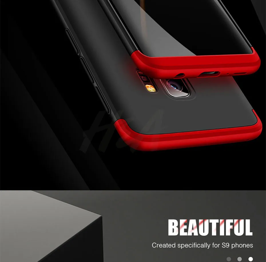 H& A 360 полный защитный чехол для телефона samsung Galaxy S9 S8 Plus S6 S7 Edge Матовый PC противоударный чехол для samsung Note 9 8 чехол s