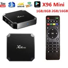ТВ-приставка X96 mini TV BOX, ОС Android 7,1, 2 + 16 ГБ, 4-ядерный процессор Amlogic S905W, 2,4 ГГц, Wi-Fi