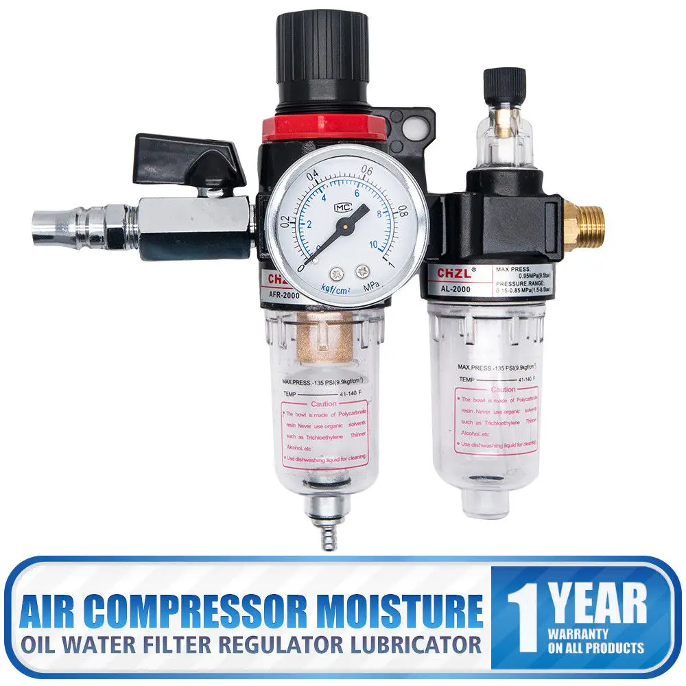 G1/4'' Air Compressor Oil Lubricator Water Separator Trap Filter Regulator Gauge | Автомобили и мотоциклы