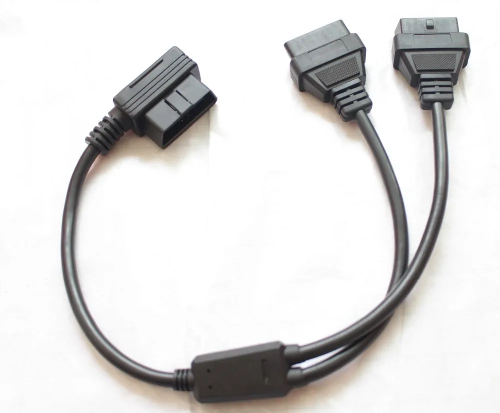 15% скидка 50 см Высококачественный 16 контактный OBDII OBD2 разветвитель кабеля L Тип