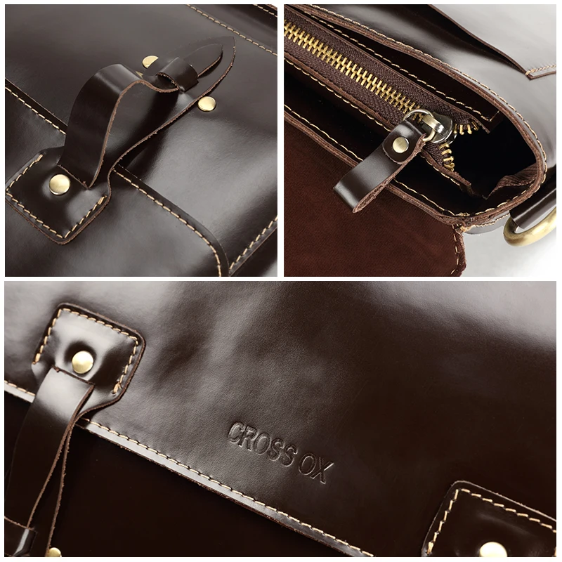 CROSS OX Новое поступление Для мужчин сумки Пояса из натуральной кожи Портфели