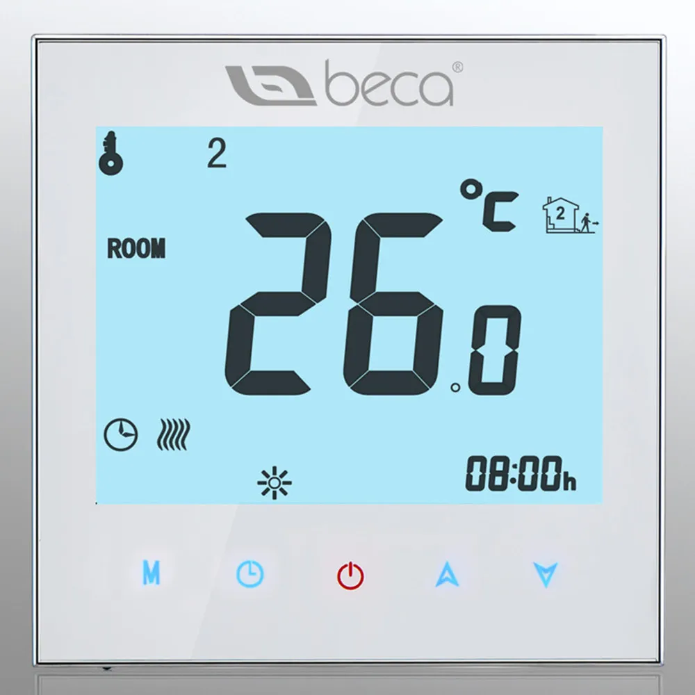 BECA 95~240VAC Data Memory LCD 5+2 six periods Programmable MODBUS RTU 3A Boiler Heating Room Thermostat | Бытовая техника