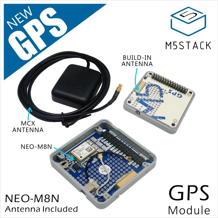 Официальное акционное предложение M5Stack! Модуль GPS с внутренней и внешней антенной