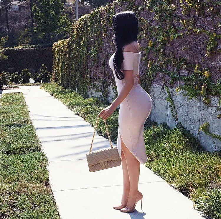 Женское платье с открытыми плечами Bqueen элегантное Бандажное разрезом новинка