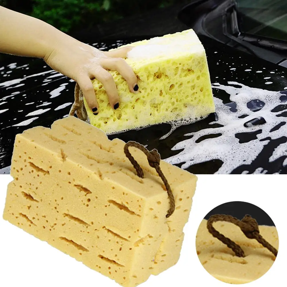 Губка для чистки автомобиля большая макропористая губка с Сотами мойки