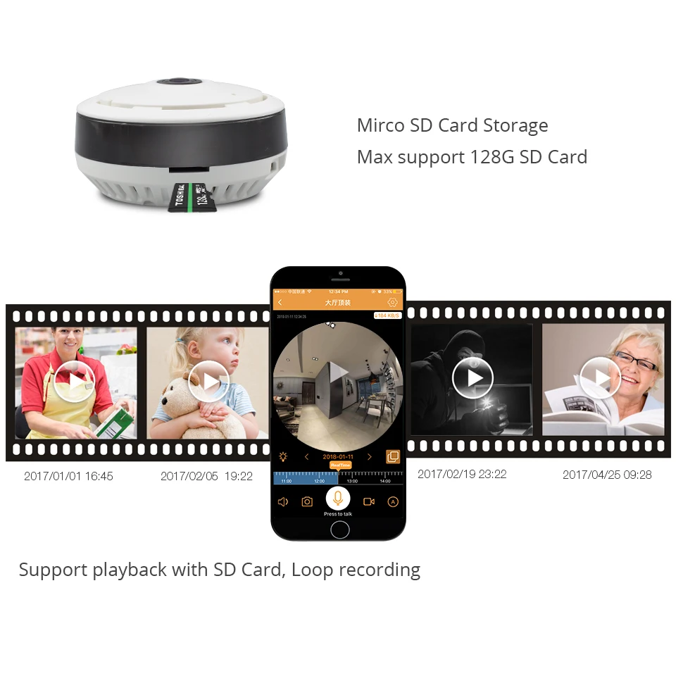 1.3MP IP Камера Wi Fi 960 P Беспроводной панорамный fi FishEye дома безопасности CCTV Камара 360
