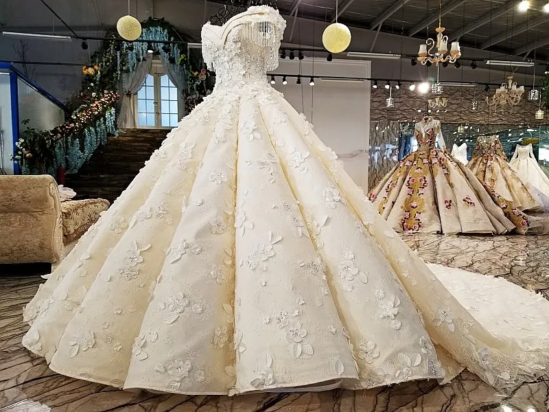 LS90659 свадебное платье с кружевомсвадебное возлюбленной плеча мода аппликация