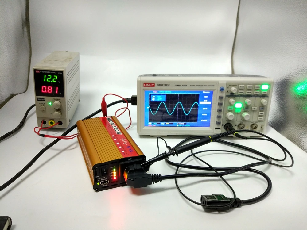 Непрерывная мощность 500 Вт немодулированный синусоидальный сигнал инвертор 12 В/24