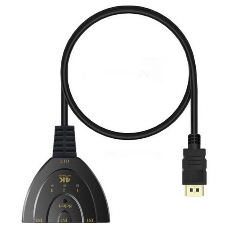 3 порта HDMI коммутатор в 1 выход 1080P 2K 4K Hub V1.4B переключатель сплиттер адаптер кабель