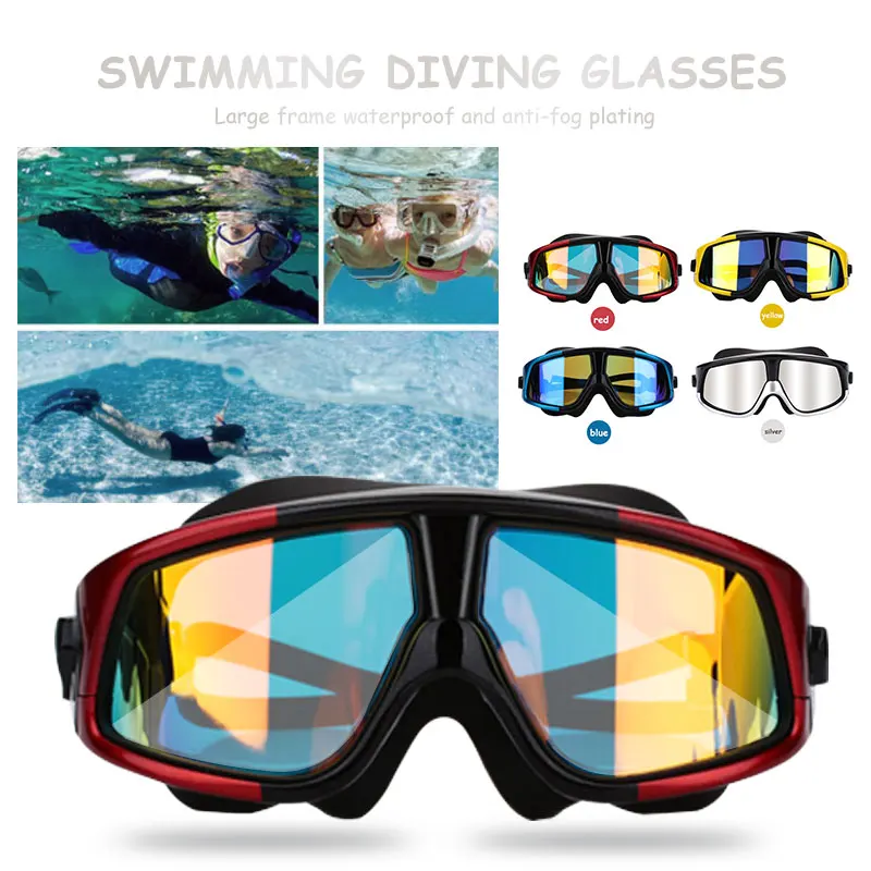 Очки для плавания зеркало взрослых Пляж плавательные очки PC 4 цвета плавательный
