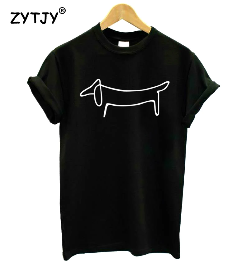 

Simple Dachshund Dog Print Women Tshirt Cotton Casual Funny t Shirt For Girl Top Tee Hipster Tumblr Drop Ship HH-66