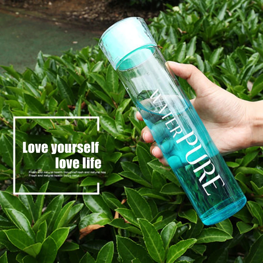 Милая прозрачная стеклянная крышка для бутылки с водой портативные спортивные