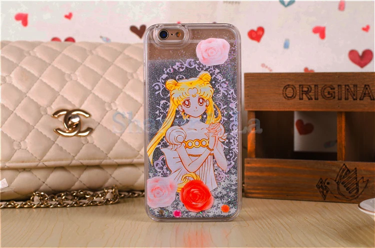 Crystal Clear Case Dynamic Liquid Santa Claus Christmas Glitter Bling Sand Quicksand Star For iPhone7 7plus 5 6s 6 6plus DHL |