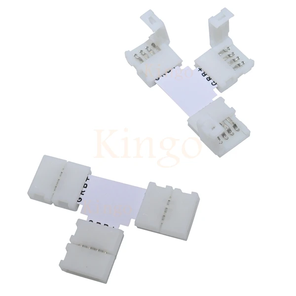 10 шт. T Форма мм 4PIN Быстрый Splitter Угловой Соединитель 3 проводника для 5050 RGB Цвет