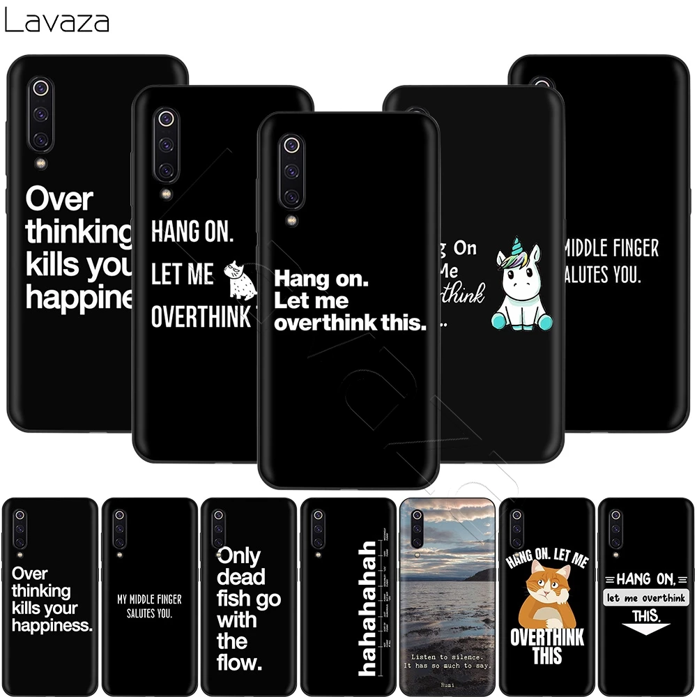 Чехол Lavaza с надписью Let Me Overthink для Xiaomi Redmi Note 8 8A 7 6 6A 5 5A 4 4X 4A Go Pro Plus Prime|Бамперы| |