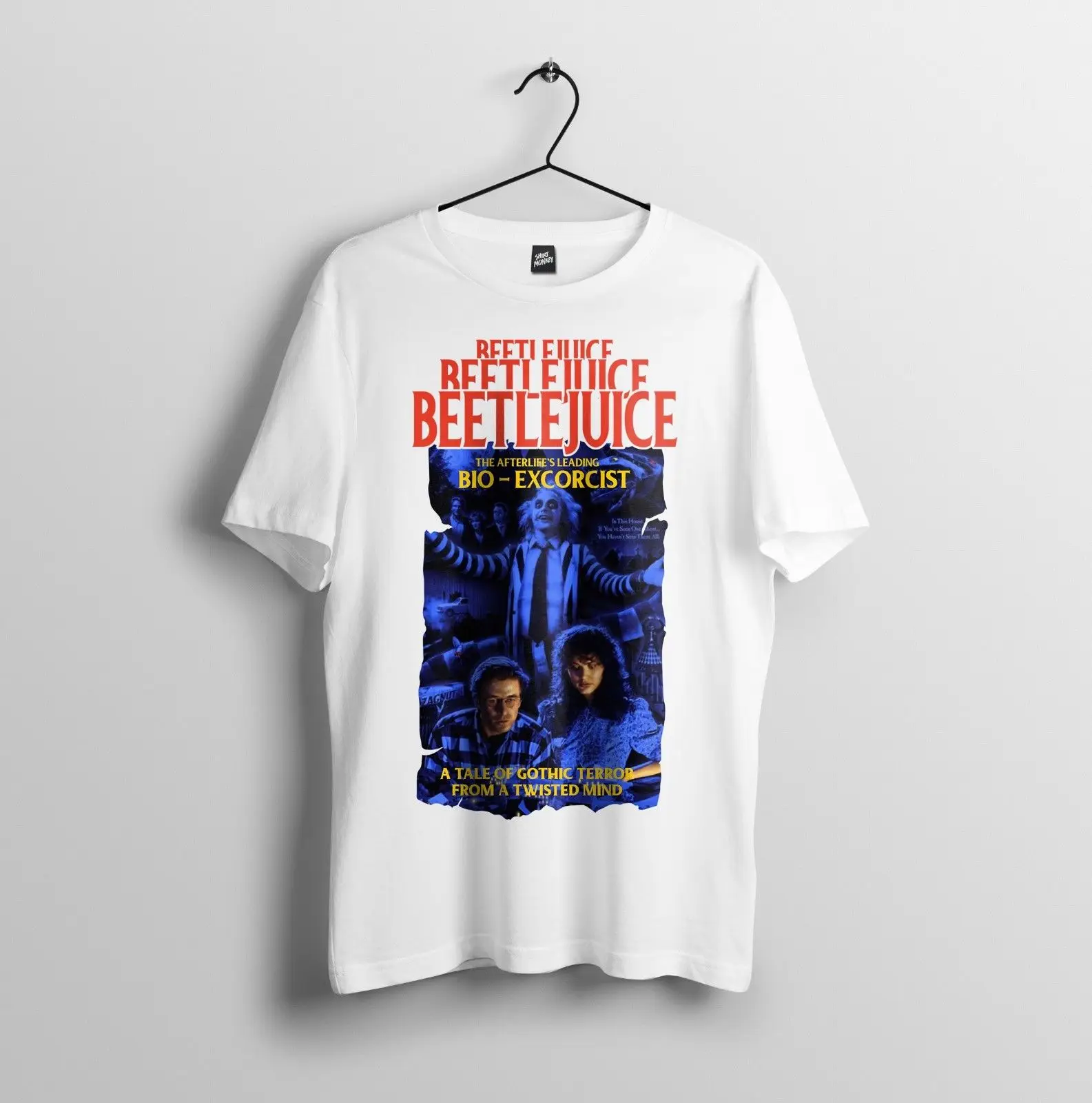 Beetlejuice Tim Burton Bio Exorcist Мужская футболка унисекс на Хэллоуин S-3XL простая хлопковая с