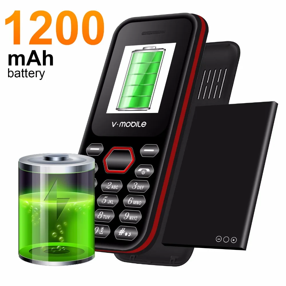 2G 1," Dual Sim MP3/MP4 плеер Запись видео Bluetooth 1200 мАч Клавиатура Кнопка мобильный телефон дешевый кнопочный телефон