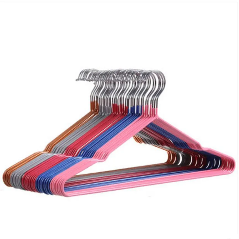 

10pcs/lot 40cm adult plastic dry and wet anti-skid multi-functional clothing rack stainless steel hanger