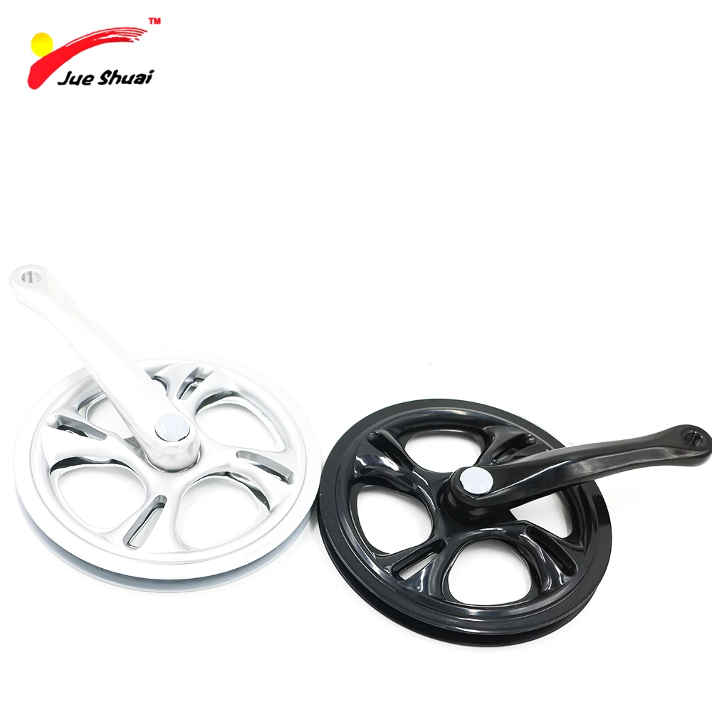 JS Велоспорт велосипед Crankset с защитным покрытием 48 T двухслойный сплав алюминиевый коленчатый набор черный белый MTB углеродная рукоятка BMX запчасти