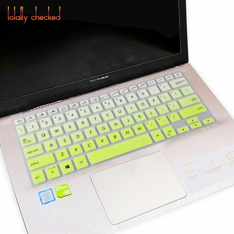 fadegreen Для ASUS VivoBook 14 X420UA X420 X420CA X420C X412FA x412UA 14 дюймов Силиконовая защита для клавиатуры ноутбука кожного покрова - Цвет: fadegreen