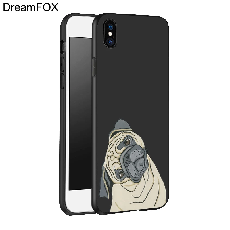 DREAMFOX L053 Funny Cat Dog Black Soft TPU Silicone Case Cover For Apple iPhone 11 Pro XR XS Max X 8 7 6 6S Plus 5 5S 5G SE |