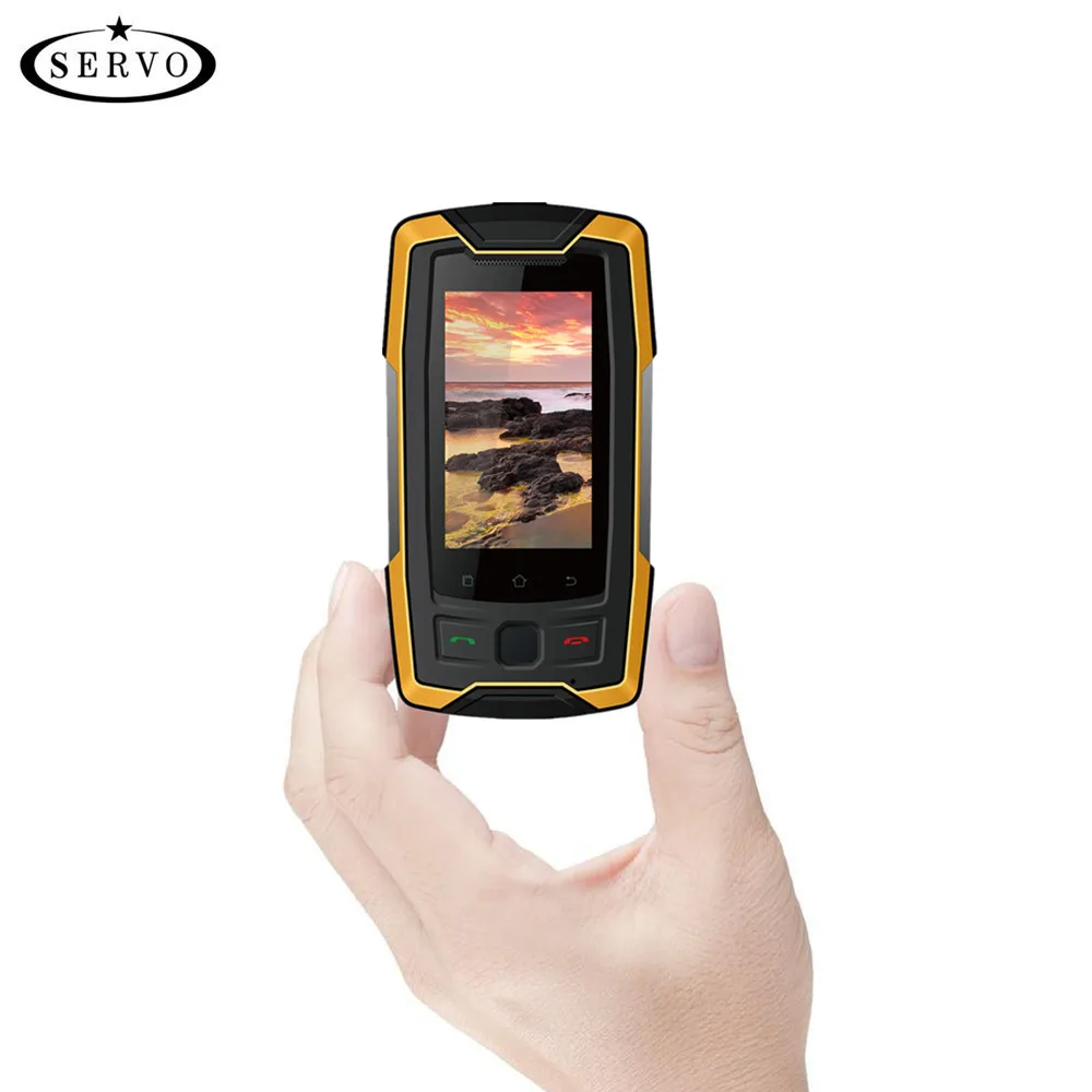 SERVO X7 Plus 2,4" MTK6737 мини смартфон 4G IP68 Водонепроницаемый ОЗУ 2 Гб ПЗУ 16 Гб отпечаток пальца NFC GPS Мобильный Телефон рация